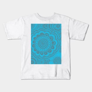 Cool Blue Anemone Flowers Kids T-Shirt